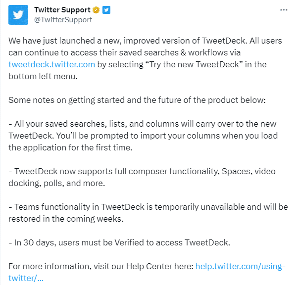 Nový Tweetdeck? Více funkcí, horší UI a jen pro platící 1 2023 07 04 11h01 18