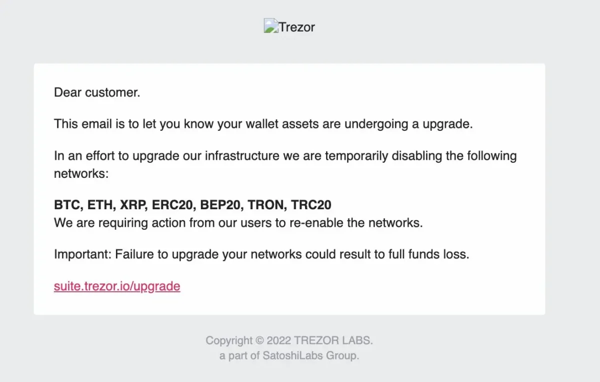 Crypto peněženka Trezor terčem phishingu 1 GEoKuV WkAAr YN