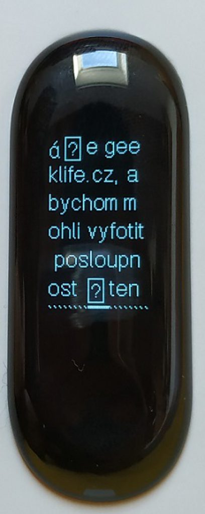 Xiaomi Mi Band 3 už umí zobrazit, co vám kdo napsal 21 IMG 20181029 142839