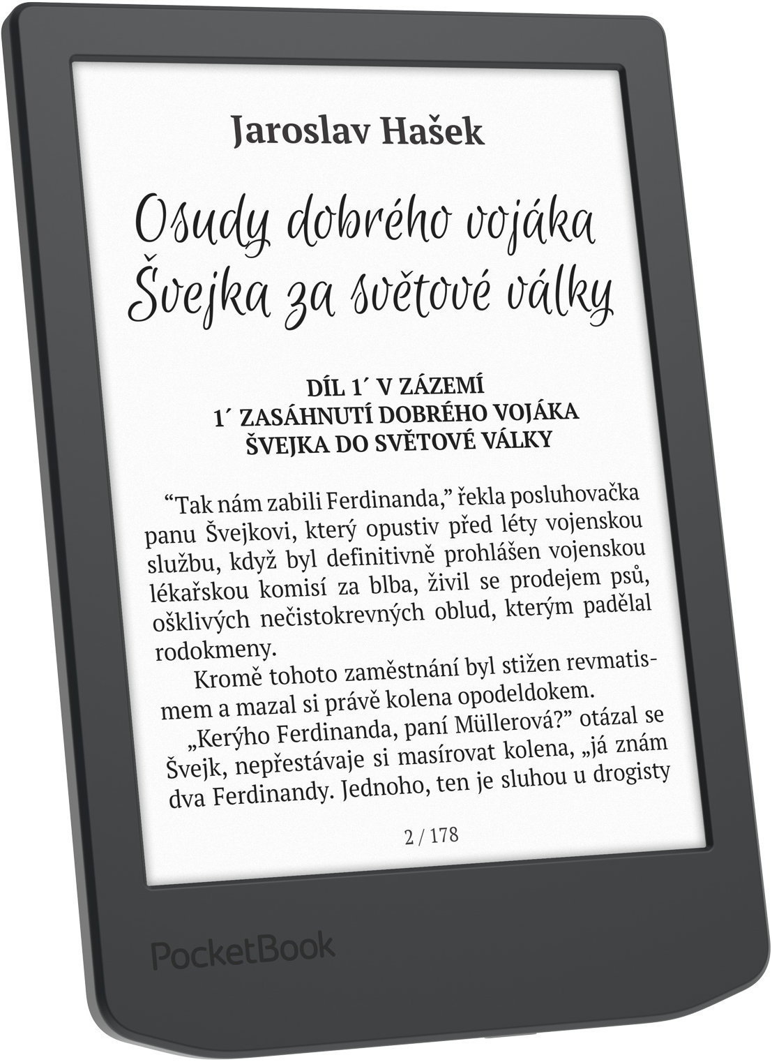 PocketBook 619 Verse Lite, Midnight Gray, šedý