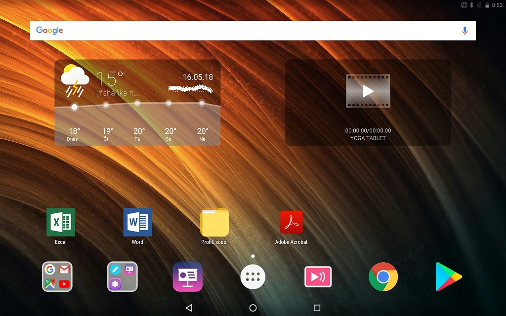 Lenovo Yoga Tablet 3 Pro: více zábavy, méně práce s 10 palci 19 Screenshot 2018 05 16 08 53 03 698