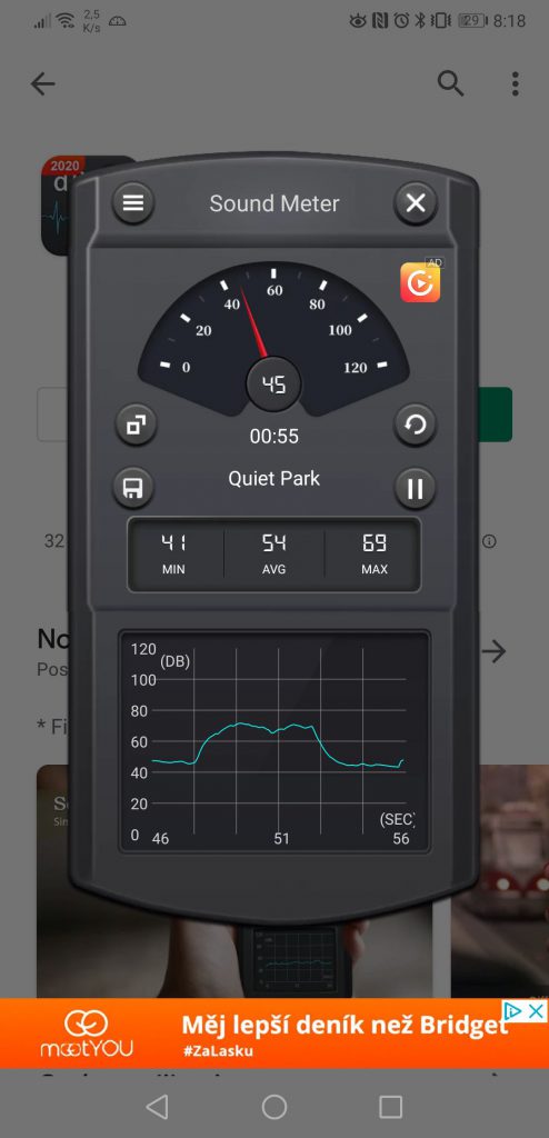 Airbi Sponge - recenze kompaktní čištičky vzduchu 12 Screenshot 20200416 081849 app.tools .soundmeter.decibel.noisedetector