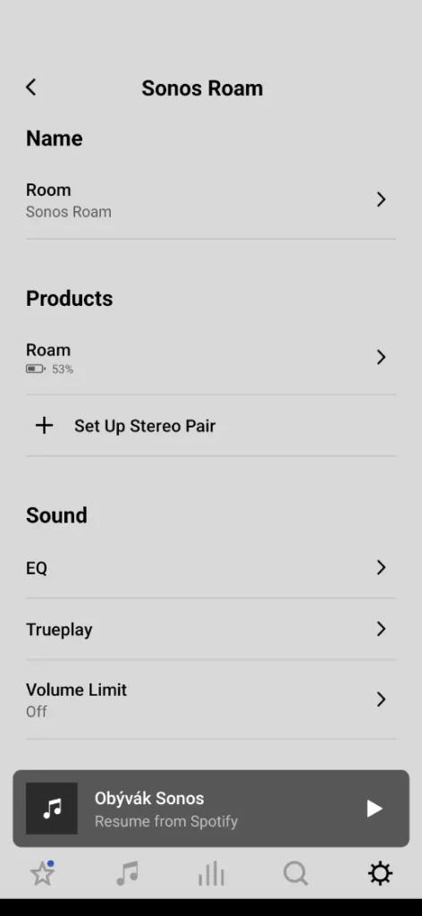 Sonos Roam. Malý tělem, velký schopnostmi 8 Screenshot 20220714 084132