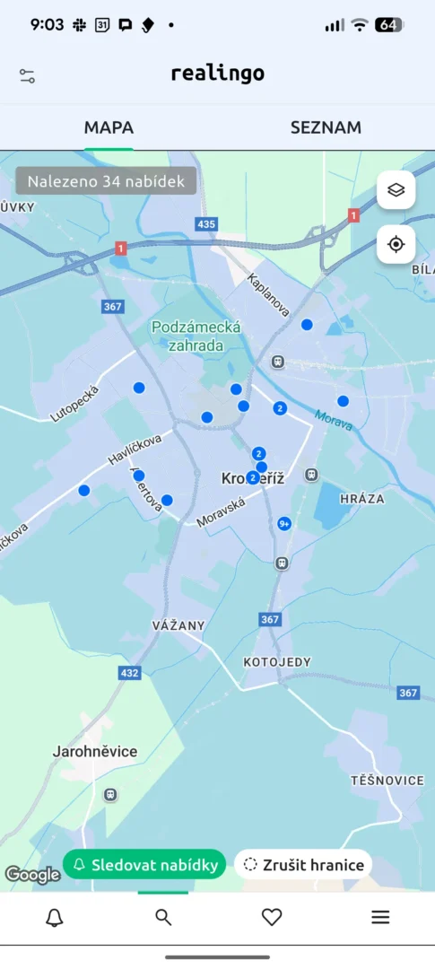Český realitní agregátor, který chce zjednodušit hledání bydlení. To je Realingo 4 Screenshot 20251009 090305
