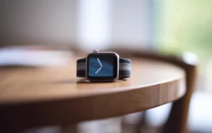 a close up photograph of an apple watch jgIZ0StnQaOwWJn0XBX6YQ Rhy1ctjHSTuzMBb1GWUcpg