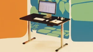 a standing desk with a black laminate to hxxjDxeqQpqLTnFV2NAxmg 8oI3yU7dRnyiRvKplpCzTw