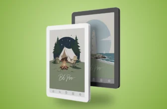 Bigme B6 Pro — bílá a černá čtečka s barevným e-ink displejem Kaleido 3 vedle sebe