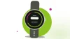 Galaxy Watch Ultra 2 – ilustrace: chytré hodinky s kulatým ciferníkem a ukazateli tréninku na zeleném kruhu
