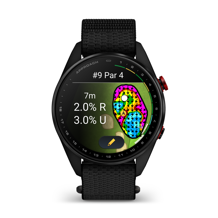 Garmin Approach S72 Garmin Approach S72 – černé 47mm hodinky se spády greenu ve funkci Green Contours