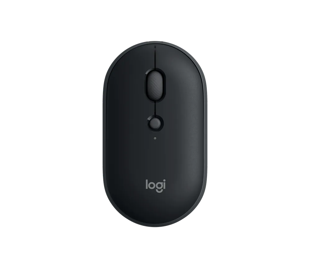 Logitech Pebble Up: myš na cesty si na stole zvednete do sklonu 35 stupňů 21 Logitech Pebble Up Graphite Gray – grafitová myš shora