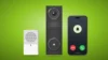 Mercusys MD210 – černý videozvonek, bílý vnitřní gong a telefon s příchozím hovorem na zeleném pozadí