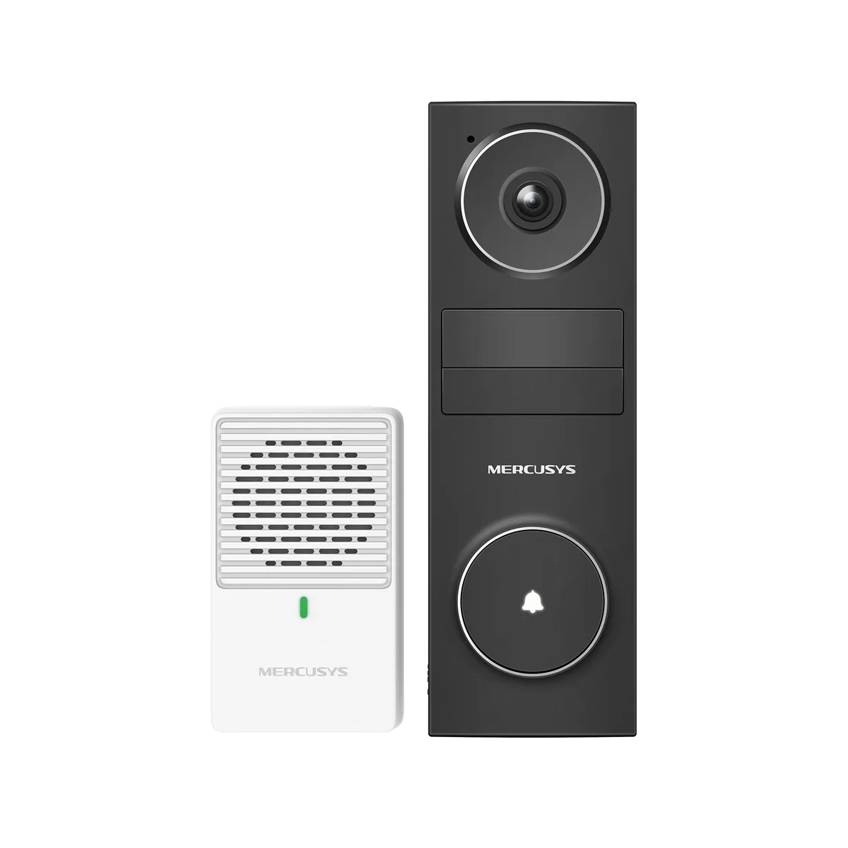 Videozvonek Mercusys MD210 nabízí až 180 dnů na nabití 2 Mercusys MD210 – videozvonek a bílý vnitřní gong, který je součástí balení