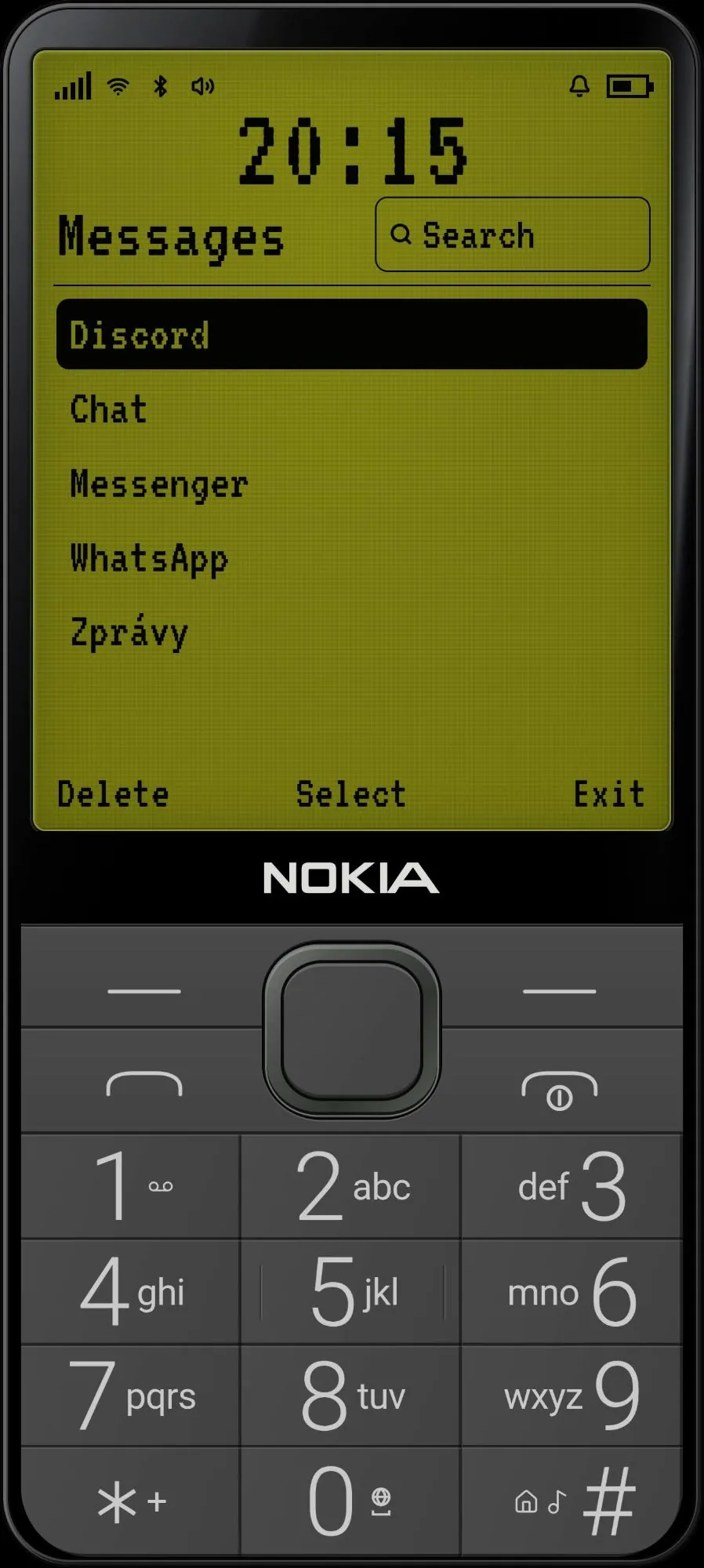 Nokia Launcher Nokia Launcher – seznam aplikací Discord, Chat, Messenger, WhatsApp a Zprávy