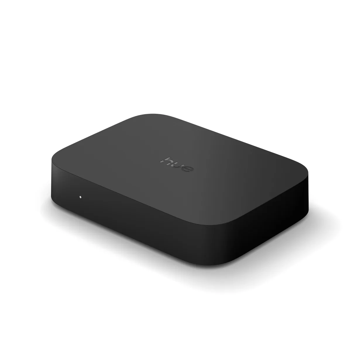 Philips Hue Play HDMI Sync Box 4K Philips Hue Play HDMI Sync Box 4K: plochá černá krabička s logem Hue na víku