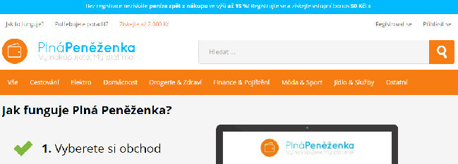 Nakupujte chytře, využijte cashback 3 Plná peněženka