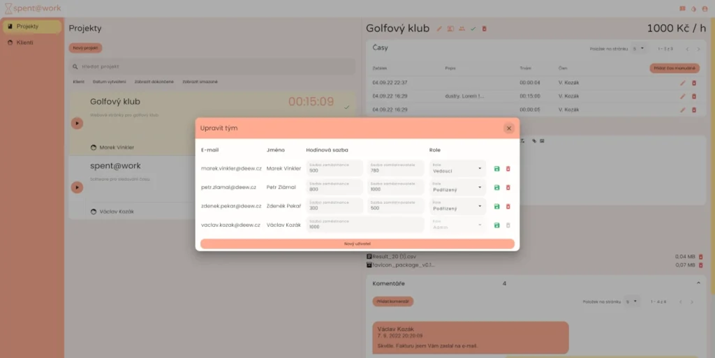 spent@work - time tracker pro freelancery 21 team setup
